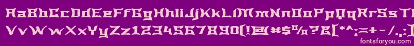 Wewaw Font – Pink Fonts on Purple Background