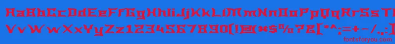 Wewaw Font – Red Fonts on Blue Background