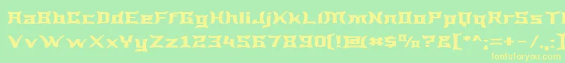 Wewaw Font – Yellow Fonts on Green Background