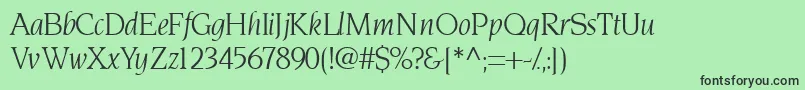 TridentsskItalic Font – Black Fonts on Green Background