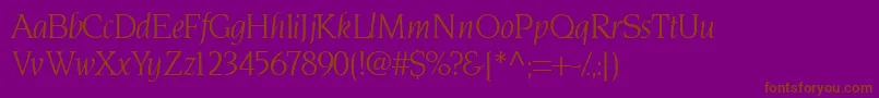 TridentsskItalic Font – Brown Fonts on Purple Background