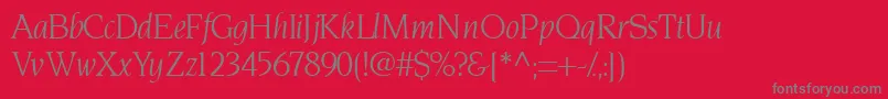 TridentsskItalic Font – Gray Fonts on Red Background