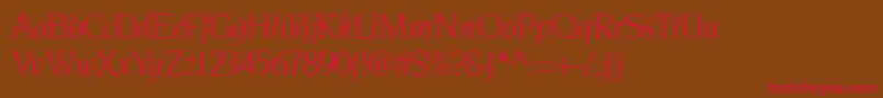 TridentsskItalic Font – Red Fonts on Brown Background