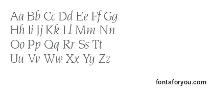 Überblick über die Schriftart TridentsskItalic