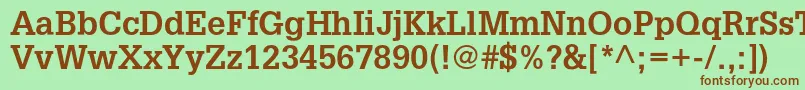 AggloriacBold Font – Brown Fonts on Green Background