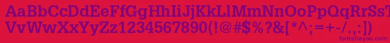 AggloriacBold Font – Purple Fonts on Red Background