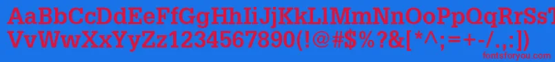 AggloriacBold Font – Red Fonts on Blue Background