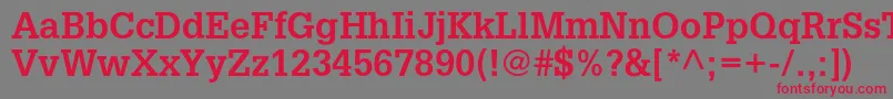 AggloriacBold Font – Red Fonts on Gray Background