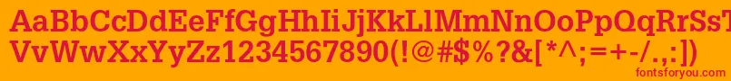 AggloriacBold Font – Red Fonts on Orange Background