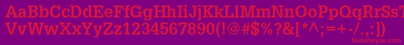 AggloriacBold Font – Red Fonts on Purple Background