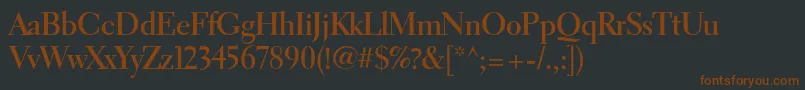 ElectraltstdBolddisplay Font – Brown Fonts on Black Background
