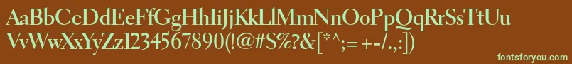 ElectraltstdBolddisplay Font – Green Fonts on Brown Background