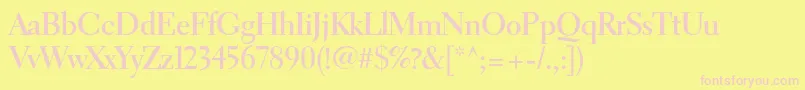 ElectraltstdBolddisplay Font – Pink Fonts on Yellow Background