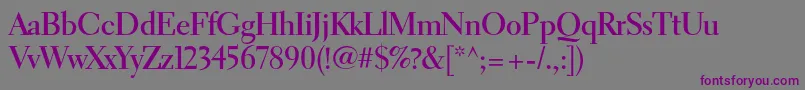 ElectraltstdBolddisplay Font – Purple Fonts on Gray Background