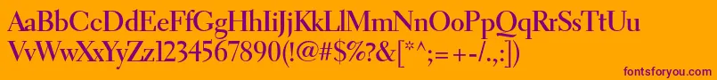 ElectraltstdBolddisplay Font – Purple Fonts on Orange Background