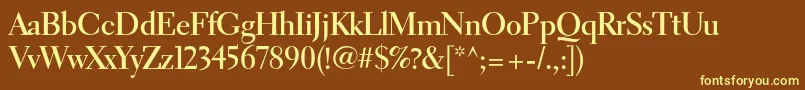 ElectraltstdBolddisplay Font – Yellow Fonts on Brown Background