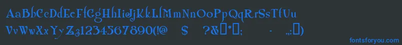 Shanln Font – Blue Fonts on Black Background
