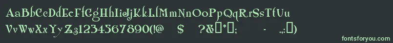 Shanln Font – Green Fonts on Black Background