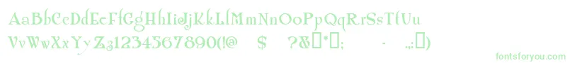 Shanln Font – Green Fonts on White Background
