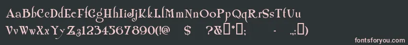 Shanln Font – Pink Fonts on Black Background