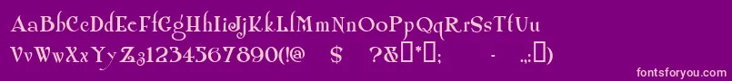 Shanln Font – Pink Fonts on Purple Background