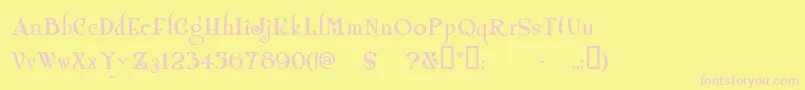 Shanln Font – Pink Fonts on Yellow Background