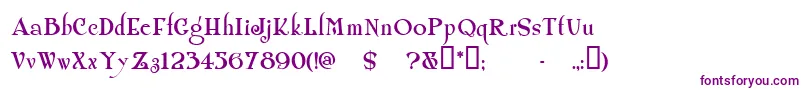 Shanln Font – Purple Fonts on White Background