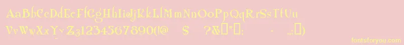 Shanln Font – Yellow Fonts on Pink Background