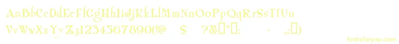 Shanln Font – Yellow Fonts on White Background