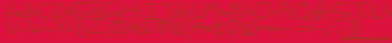 TicketsToEltonJohn Font – Brown Fonts on Red Background