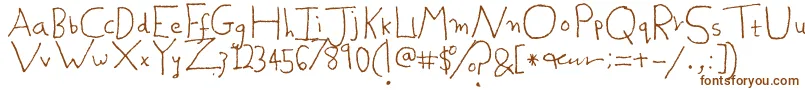 Шрифт TicketsToEltonJohn – коричневые шрифты на белом фоне