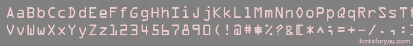 OcrA Font – Pink Fonts on Gray Background