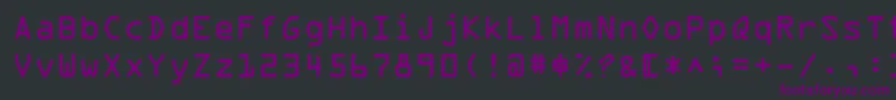 Шрифт OcrA – фиолетовые шрифты на чёрном фоне