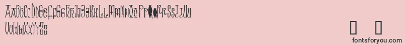 Brigida-Schriftart – Schwarze Schriften auf rosa Hintergrund