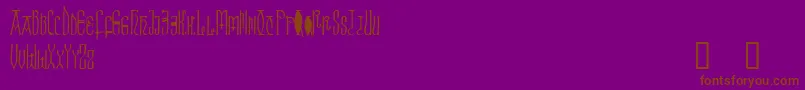 Brigida-fontti – ruskeat fontit violetilla taustalla