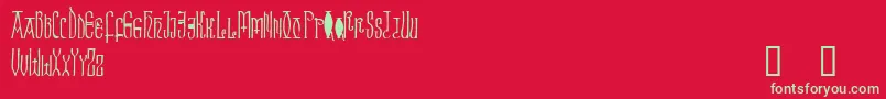 Brigida Font – Green Fonts on Red Background