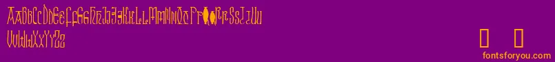 fuente Brigida – Fuentes Naranjas Sobre Fondo Morado