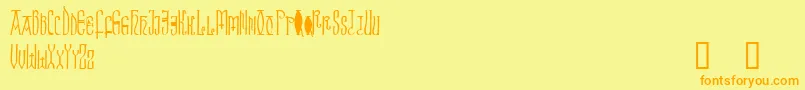 Brigida Font – Orange Fonts on Yellow Background
