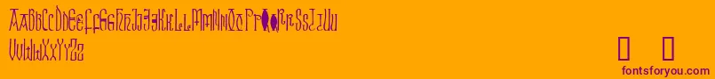Brigida Font – Purple Fonts on Orange Background