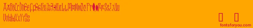Brigida Font – Red Fonts on Orange Background