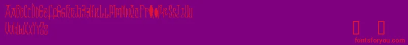 Fonte Brigida – fontes vermelhas em um fundo violeta