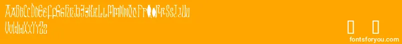 Brigida-Schriftart – Weiße Schriften auf orangefarbenem Hintergrund