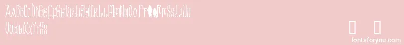 Brigida-Schriftart – Weiße Schriften auf rosa Hintergrund