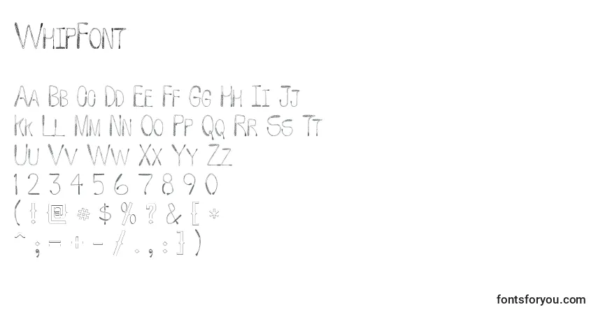 WhipFont-fontti – aakkoset, numerot, erikoismerkit