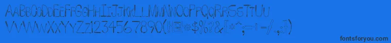 WhipFont Font – Black Fonts on Blue Background