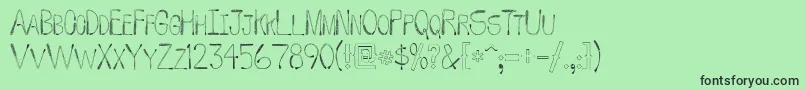 WhipFont Font – Black Fonts on Green Background