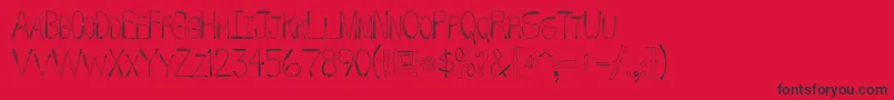 WhipFont Font – Black Fonts on Red Background