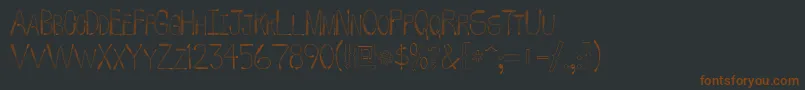 フォントWhipFont – 黒い背景に茶色のフォント