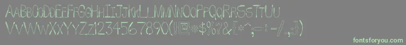 フォントWhipFont – 灰色の背景に緑のフォント