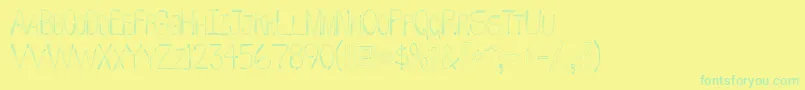 フォントWhipFont – 黄色い背景に緑の文字